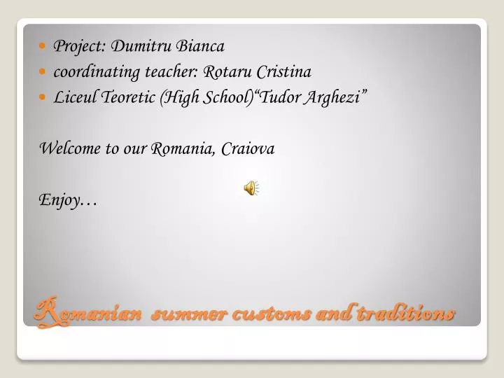 romanian summer customs and traditions