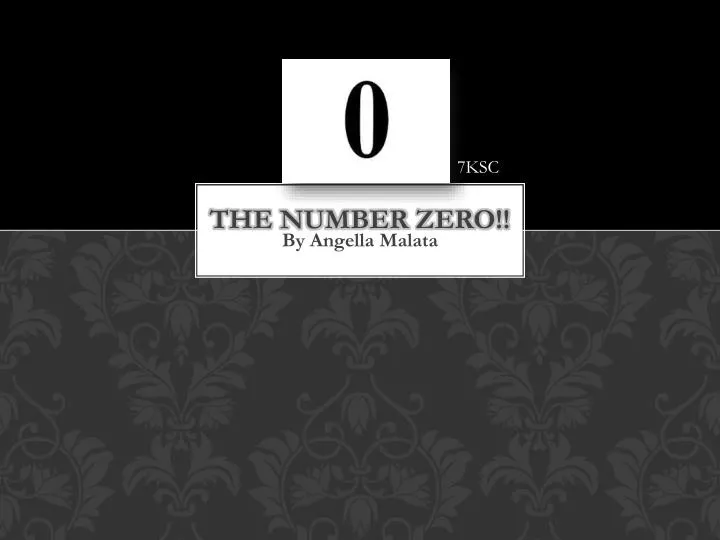 the number zero