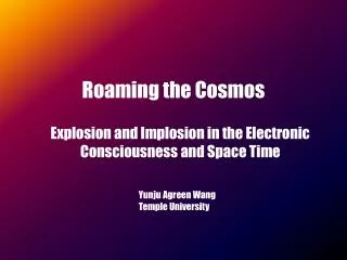 Roaming the Cosmos