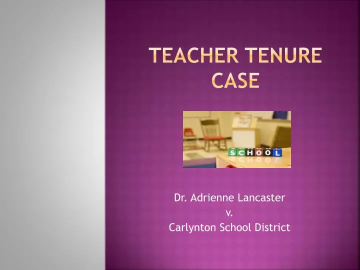 teacher tenure case