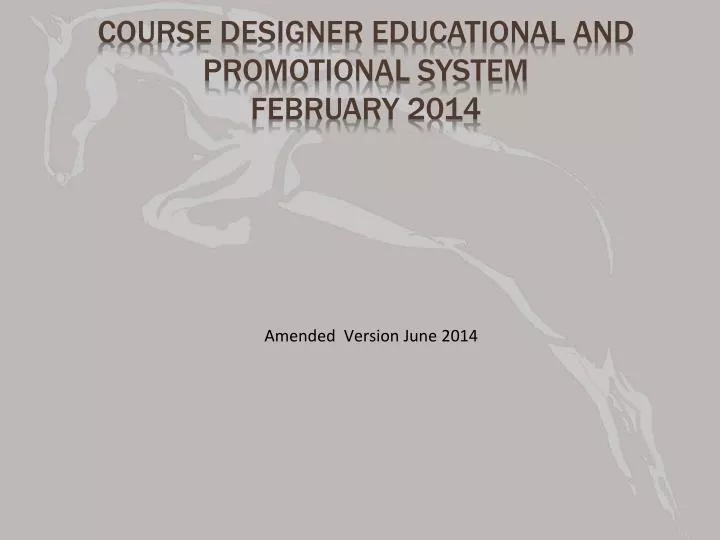 course designer educational and promotional system february 2014