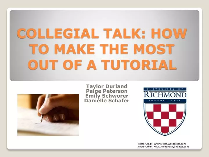 collegial talk how to make the most out of a tutorial