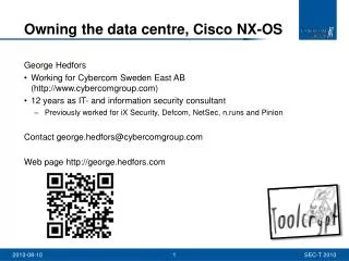 Owning the data centre, Cisco NX-OS