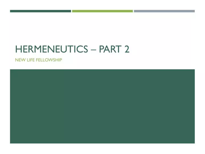 hermeneutics part 2