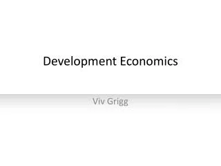 Development Economics