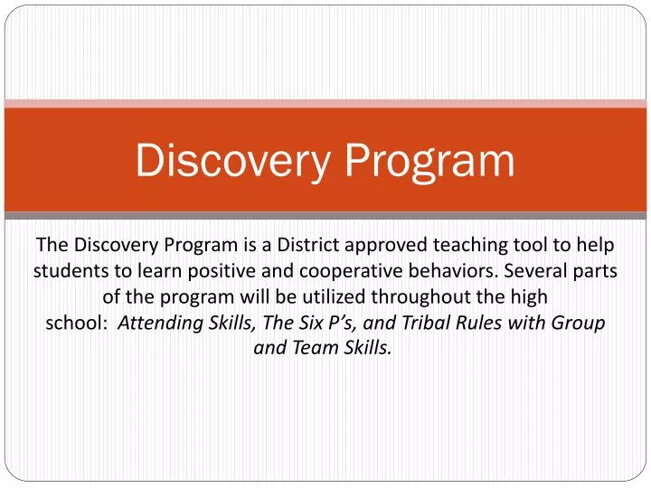 discovery program