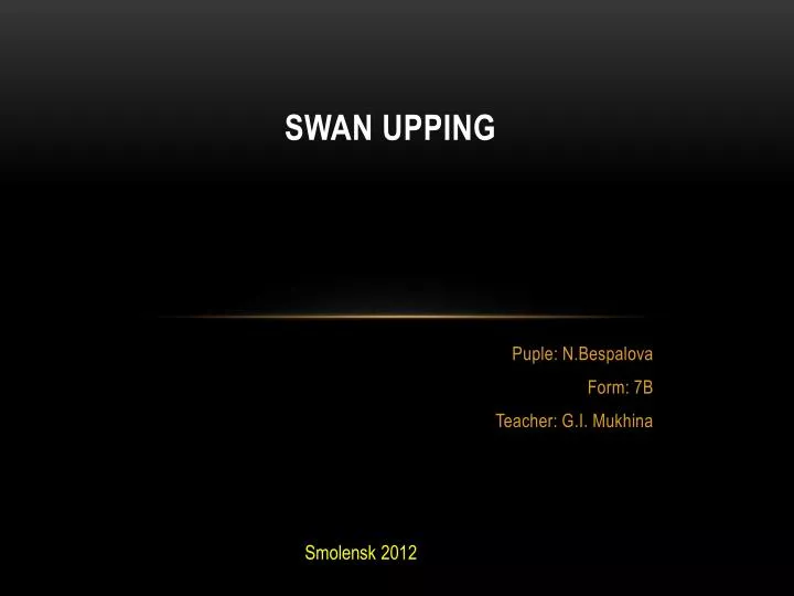swan upping