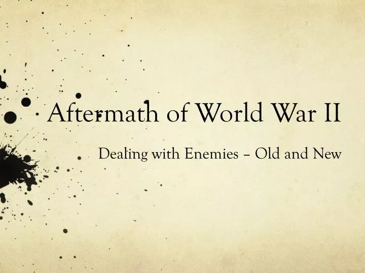 aftermath of world war ii