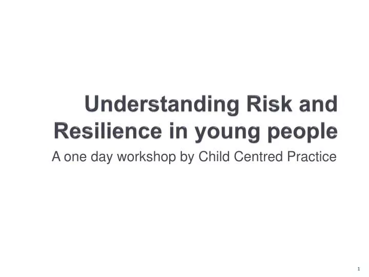 understanding risk and resilience in young people