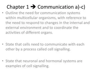 Chapter 1 ? Communication a)-c)