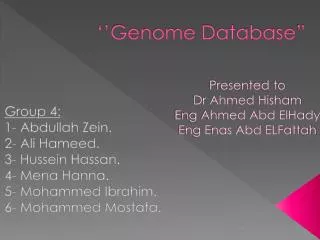 ‘’Genome Database”
