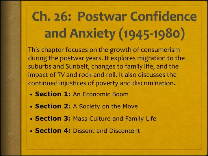 ch 26 postwar confidence and anxiety 1945 1980