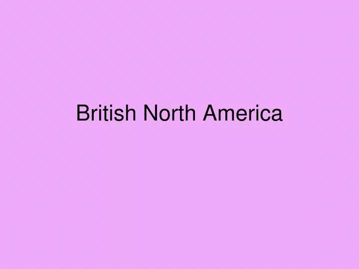 british north america