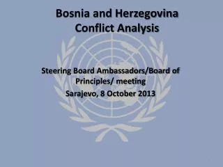Bosnia and Herzegovina Conflict Analysis