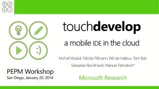 touch develop a mobile IDE in the cloud
