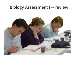 Biology Assessment I -- review