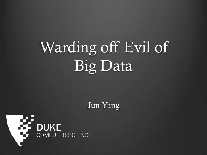 warding off evil of big data
