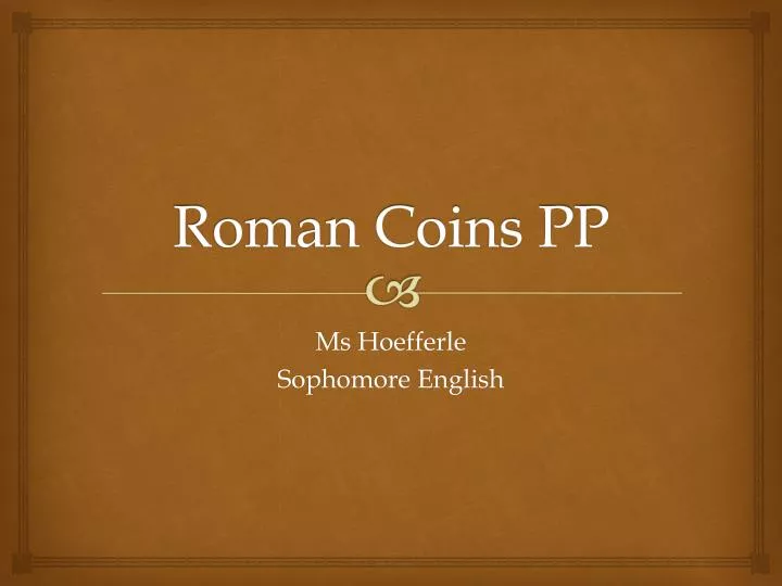 roman coins pp