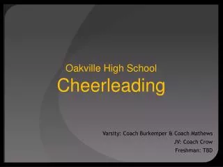 Oakville High School Cheerleading