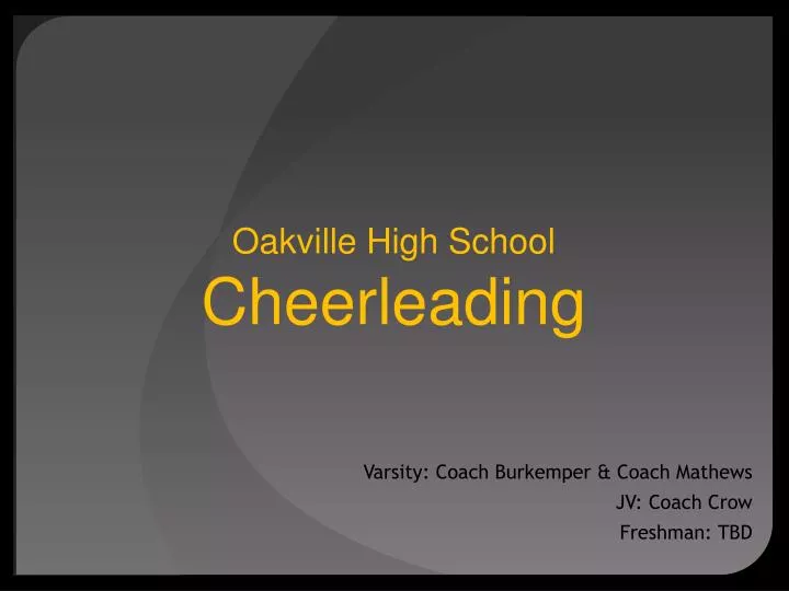 oakville high school cheerleading