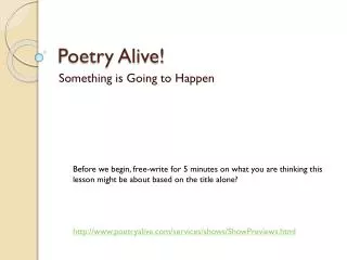 Poetry Alive!