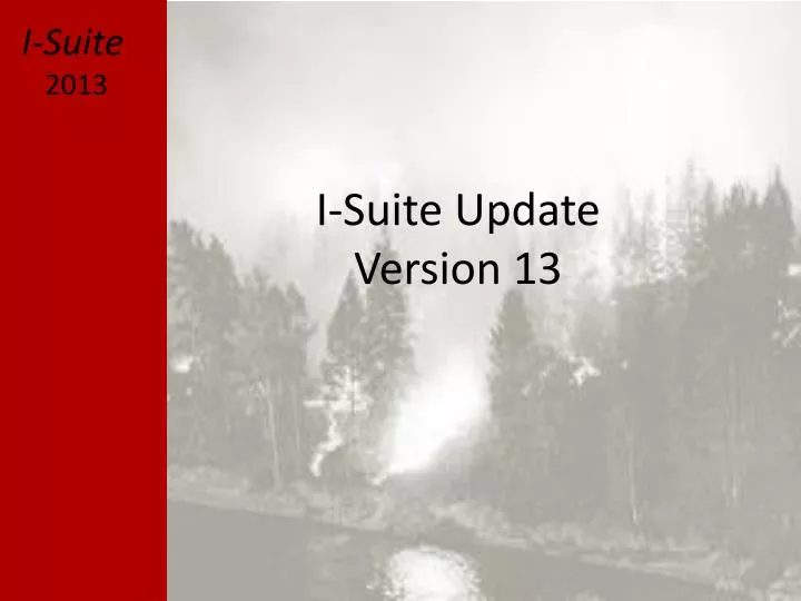 i suite update version 13