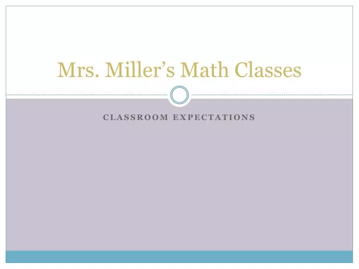 mrs miller s math classes