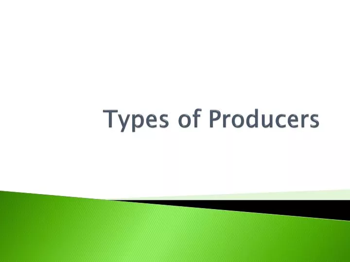 types of producers