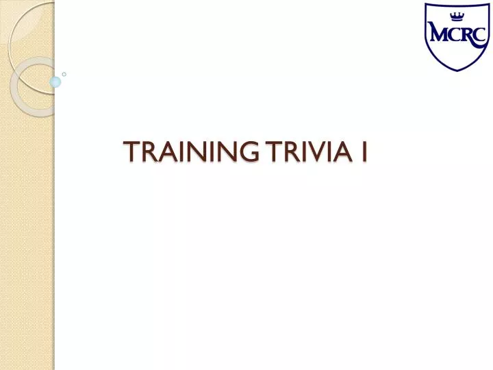 training trivia i