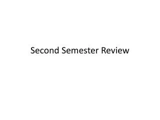 Second Semester Review