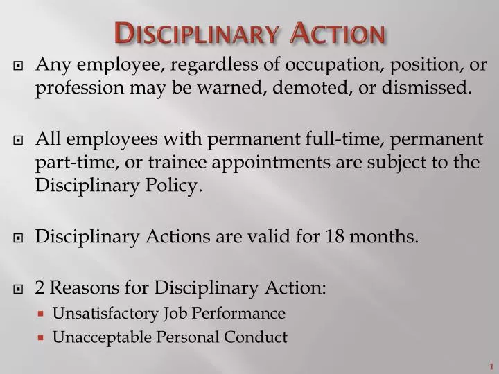 disciplinary action