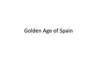 golden age of spain