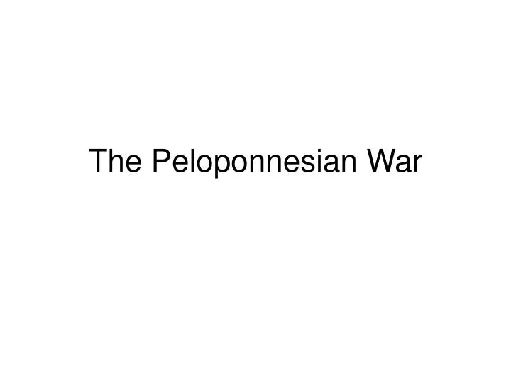 the peloponnesian war