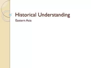 Historical Understanding