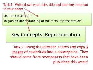 key concepts representation