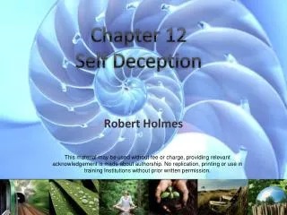 Chapter 12 Self Deception