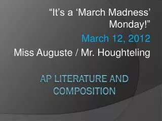 AP literature and composition