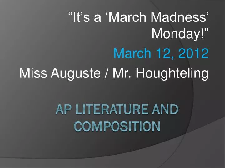 it s a march madness monday march 12 2012 miss auguste mr houghteling