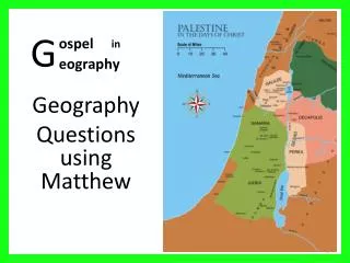Geography Questions using Matthew