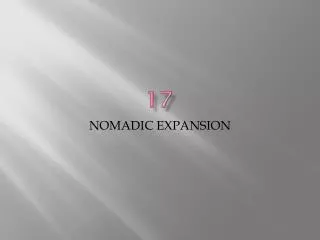 NOMADIC EXPANSION