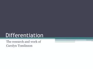 Differentiation