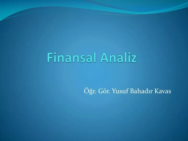 finansal analiz