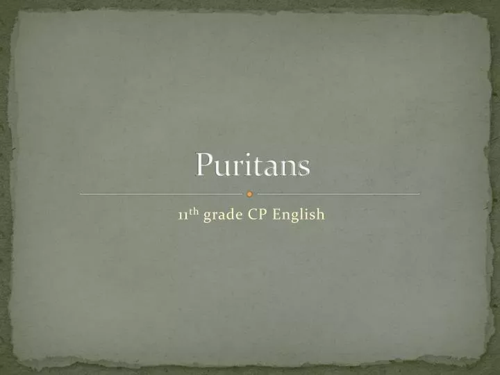 puritans
