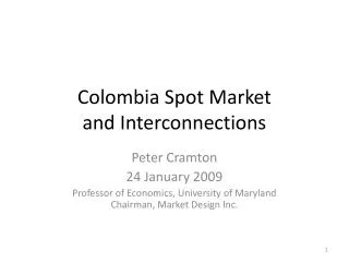 Colombia Spot Market and Interconnections