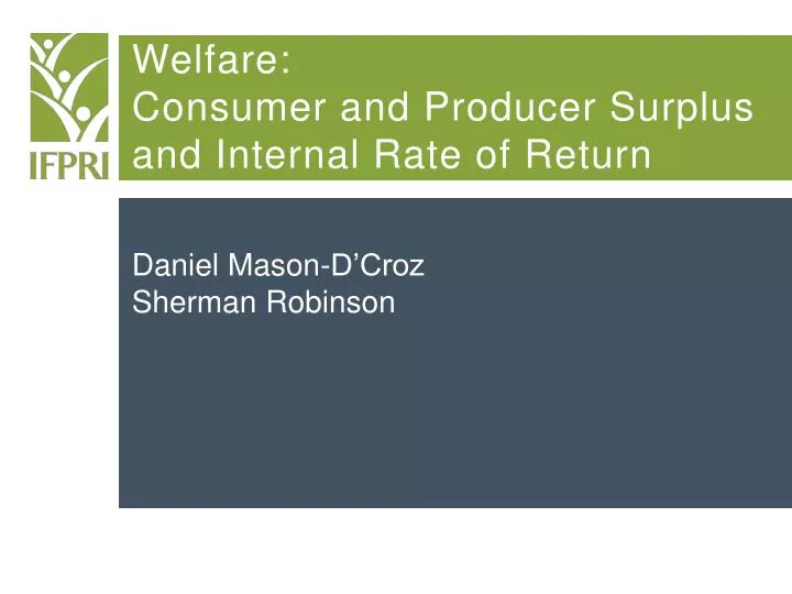 welfare consumer and producer surplus and internal rate of return