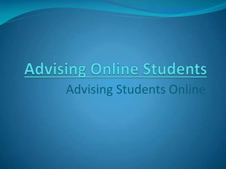 advising online students