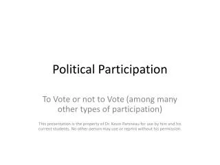 Political Participation