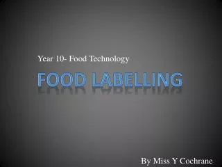 Food Labelling