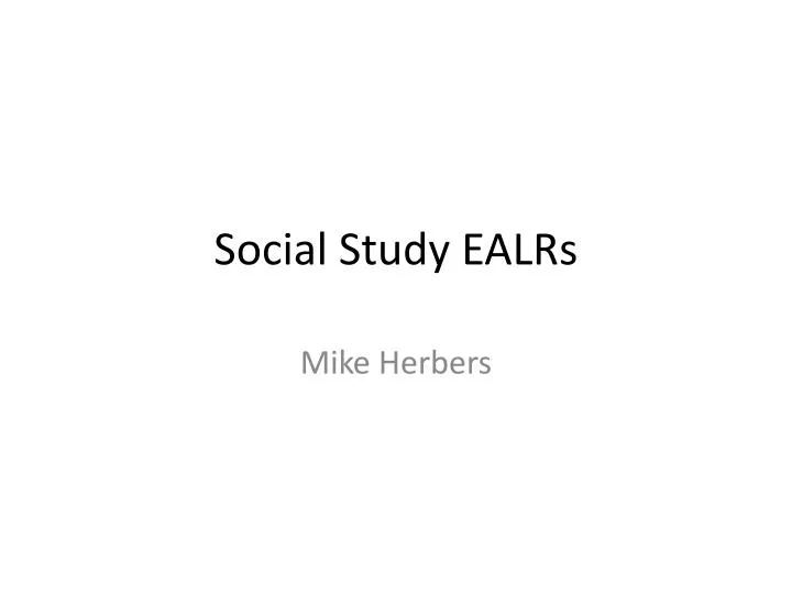 social study ealrs