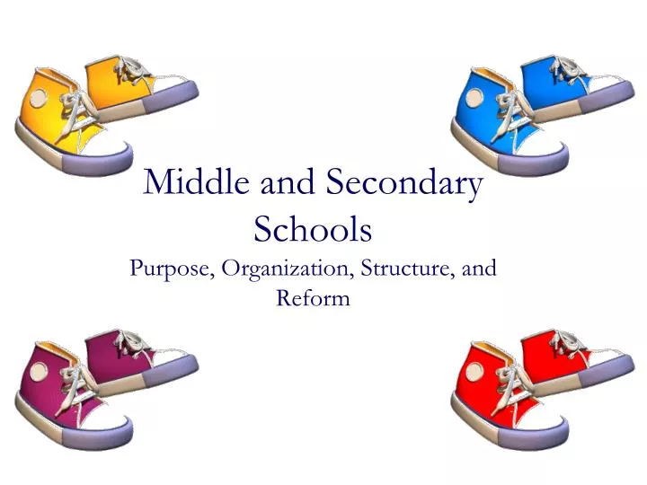 middle and secondary schools purpose organization structure and reform